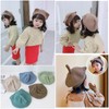 JK Home Kids Girls Wool Beret Hat with 4pcs Hair