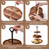 Elegant Charcuterie Boards Three Tiered Acacia Cheese Board and Cupcake