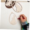 Gadpiparty 20Pcs Easter Wooden Bunny Cutouts DIY Craft Slices for