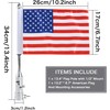 Motorcycle Flag Pole Fold Down 90° and American Premium Double