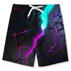 Idgreatim Youth Boys Swim Trunks Kids Neon Geometric Bathing Suits