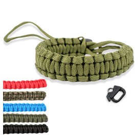 LENS-AID Wrist Strap for Camera: Paracord Cord Wrist Band Camera Strap for Carrying on Wrist DSLR Carrying Strap, Green