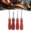 4 Pcs Leather Edger Leather Edge Chamfering Knife Sharpener Hand