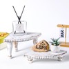 Kigley 2 Tiered Corner Riser for Kitchen Counter Wood Beaded