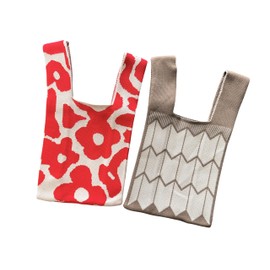 QSYW Wristlet Tote Knot bags for women Mini Tote bag Women's Wristlet Handbags 2 Pieces Women's Pocket Handbags