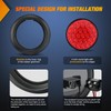 Nilight 4Inch Round Trailer Tail Light 2PCS 24LED Red Stop
