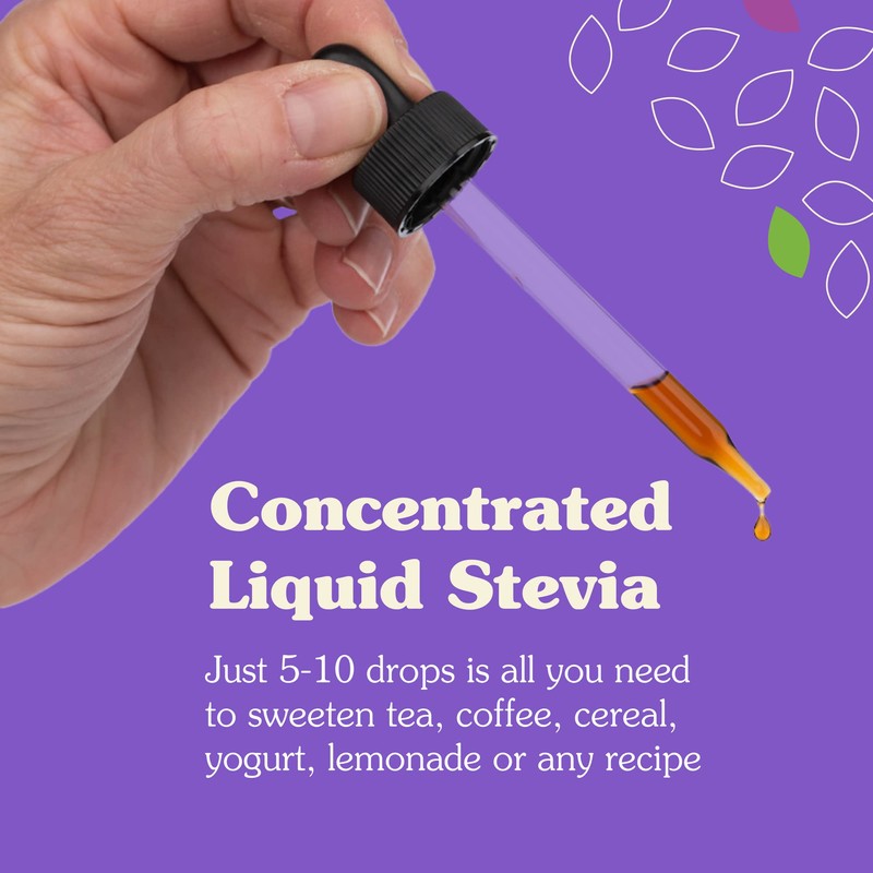 NuNaturals Liquid Vanilla Stevia, Sugar-Free Sweetener, Plant-Based Sugar Substitute, Zero