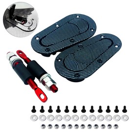 A Set of Universal Plus Flush Hood Latch and Pin Kit Hood Pin Plus Flush Mount Latch Kit Lock Black Carbon Fiber Gift Refit New Car