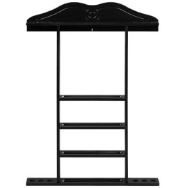 RAM Game Room Black Wooden Wall Pool Cue Rack – Space-Saving Cue & Ball Holder