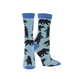 WHD Black Bear Socks (Blue,Large)