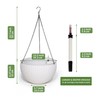 Dexceder 13.5 Inch Large Self Watering Hanging Planters Indoor Outdoor,