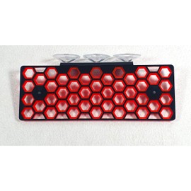 Reef-Geeks Coral Frag racks, 3 Fluorescent colours. 3 Diffrent sizes. coral frag Plugs (Black and Mars red, Large)