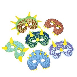 Rhode Island Novelty 7.5 Inch Foam Dinosaur Masks (12 Pieces Per Order)