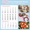 INMAKER Light up Crochet Hook Set Ergonomic, 18in1 Counting Crochet