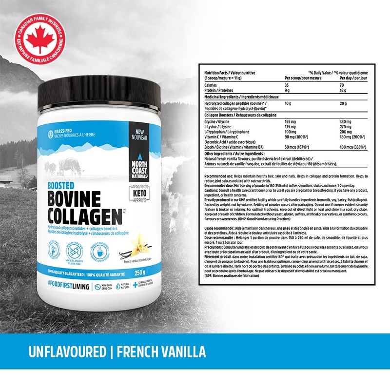 North Coast Naturals Boosted Bovine Collagen peptides – Grass Fed