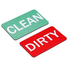 sourcing map Dishwasher Magnet Clean Dirty Sign Rectangle Red-Green Version, Magnetic,Easy To Slide for Dishwasher Kitchen Accessories Indication