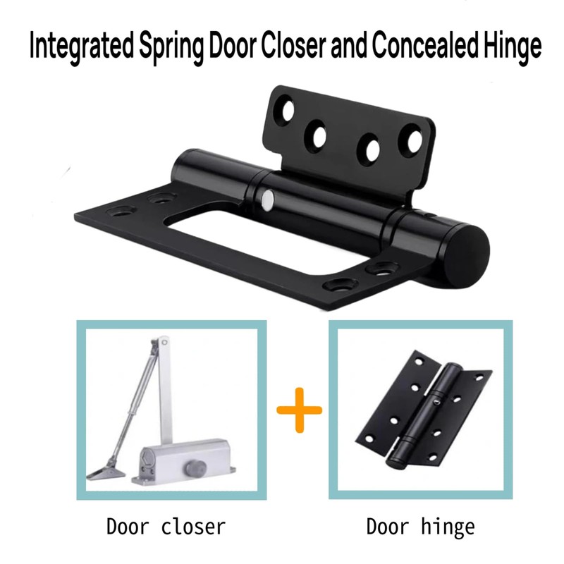 CJQZP Self Closing Door Hinges 2 Pack – 5" Spring
