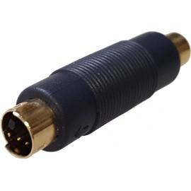 Adapter Video SVHS S-Video Mini Din 4 Pin MD4 Male Coax RCA Female Connector