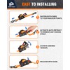 METOWARE Retractable Ratchet Straps (2-Pack) - 1 in x 10