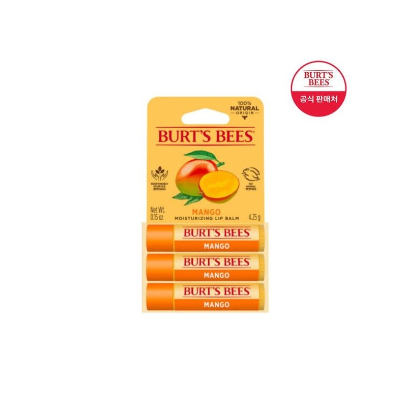 Burt's Bees 버츠비 망고 립밤 트리오 팩 Burt's Bees Mango