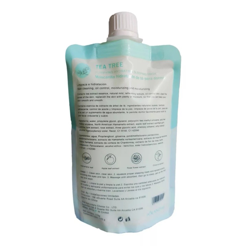 polanzhi Mascarilla Nocturna Hidratante Jalea Real, Te De Arbol 1pz