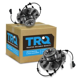 TRQ 2 Piece Front Wheel Bearing & Hub Assembly Set Compatible with 2006-2008 Dodge Ram 1500 Ram 2500 Ram 3500