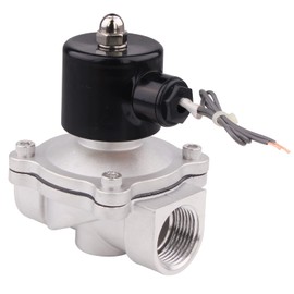 GOVALVE SUS304 Electric Solenoid Valve - 1" NPT 12V DC Stainless Steel Normally Closed Valve for Water Air Gas Fuel Oil