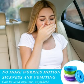 Pack of 20 Burp Bags, Car Poop Bags, 1000 ml Disposable Vomiting Bag, Opaque Bag, with Sealing Ring, for Travel Nausea, Pregnant Women & Taxi Drivers, Provides Safety and Comfort