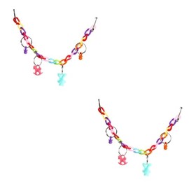BESPORTBLE 2 Piezas De Jaulas De Columpio para Loros Juguetes De Cadena para Loros Juguetes Africanos para Morder Juguetes para Loros Juguetes para Pájaros.