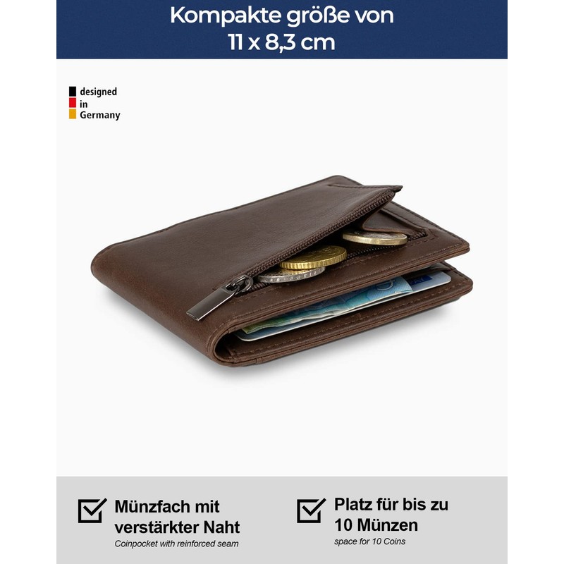 Lederhand iSlim XL, dark brown, Modern