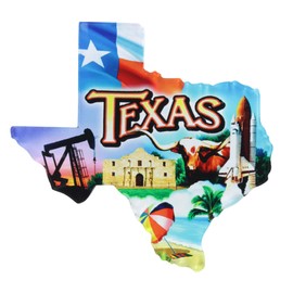 Texas State Pride Acrylic Magnet, Collectible USA Souvenir Keepsake, 3.25 x 3.25 Inches