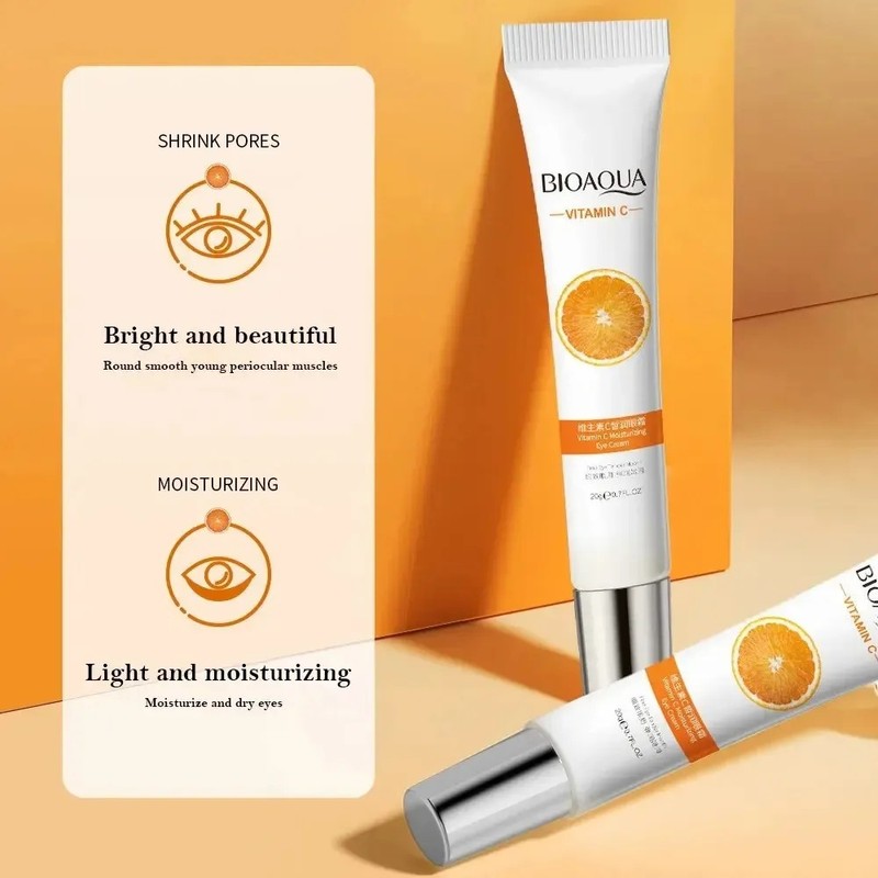 Bioaqua Set Crema Vitamina C Contorno de Ojos Aclara e
