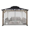 Aoodor Universal 10x12 ft Gazebo Mosquito Netting, Replacement 4-Panel Sidewalls