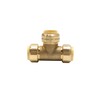 5 Pieces 3/4 Inch Tee Push-Fit Brass Fitting to Connect