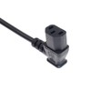 Toptekits C14 to Angled C13 Power Cords - 2ft/60cm, Left