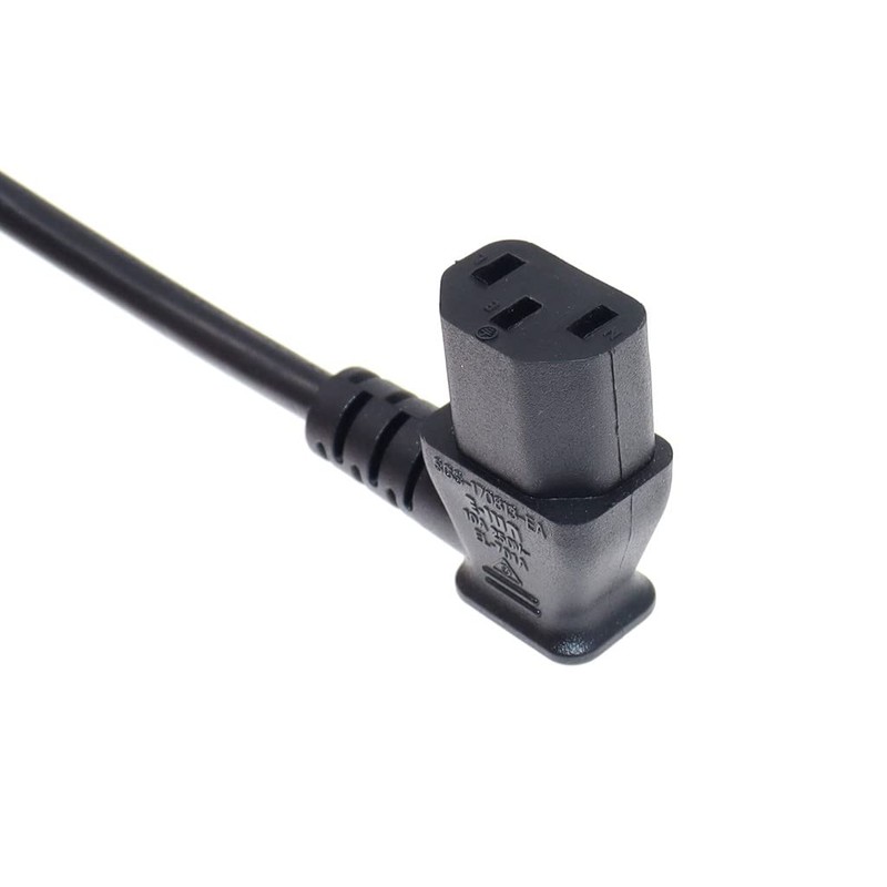 Toptekits C14 to Angled C13 Power Cords - 2ft/60cm, Left