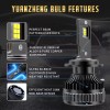 VLAND D2S LED Headlight Kit Bulbs 50W 8000LM 6000K White