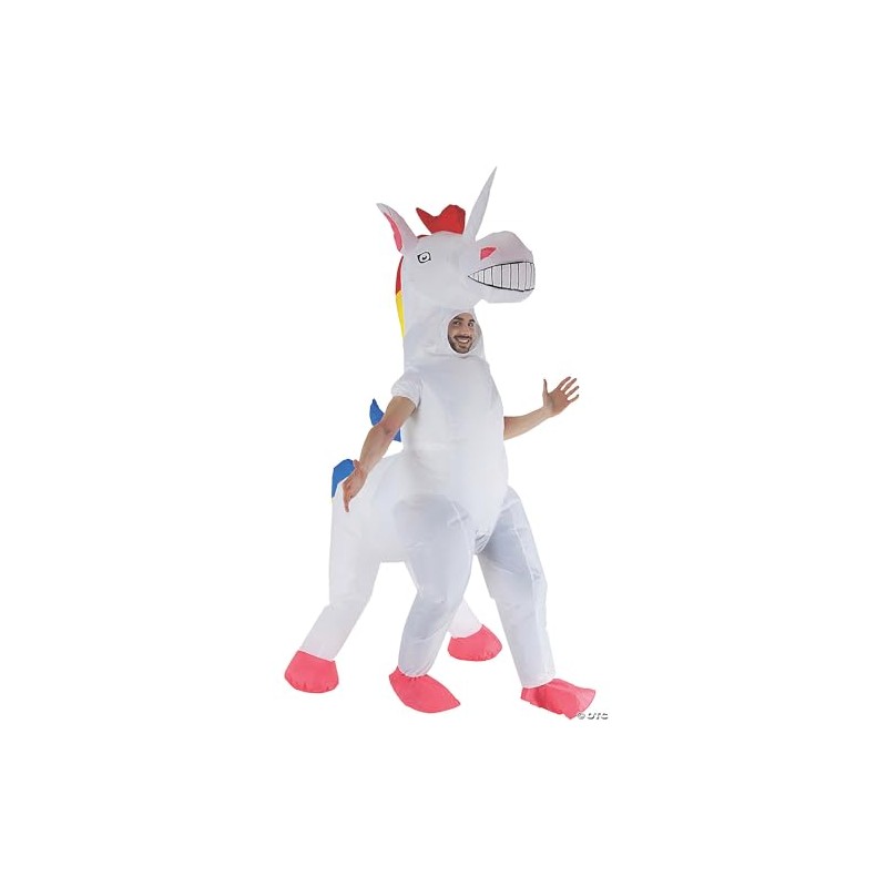 White Unicorn Inflatable Costume (One Size Fits Most Adults)