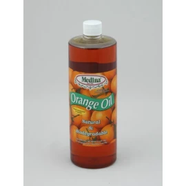 Medina Orange Oil 1 QT Cold Pressed Orange Peel Extract Natural Biodegradable