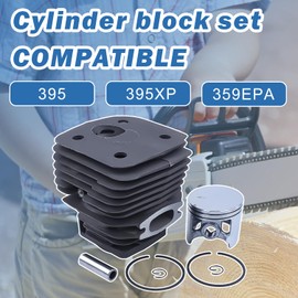 AUMEL 56mm Cylinder Piston Pin Kit For Husqvarna 395 395XP 395EPA Chainsaw Nikasil # 503-99-39-03, 503-99-39-71.