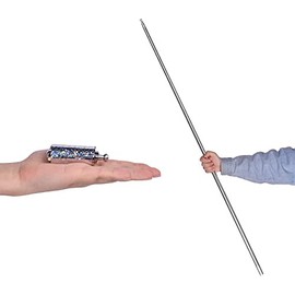1pc Pocket Staff (Available Colors) Bo Staff Appearing Cane Metal Magic Tricks Close-Up Magic Show Trick Props Appearing/Vanishing Magic Show Trick Props (silver, 150cm)