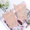 obmwang 2 Pairs Women's Lace Gloves Fingerless Floral Gloves for
