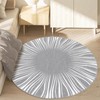 USTIDE 4FT Round Geometric Rug Contemporary Abstract Carpet Soft Nonslip
