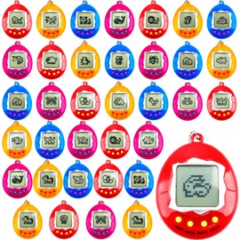 Conagel 36 Pcs Virtual Pet Keychains Electronic Digital Pets Keyring Retro Handheld Game Nostalgic 90s Toy Keychain for Kids Birthday Party Gifts Goodie Bag Fillers