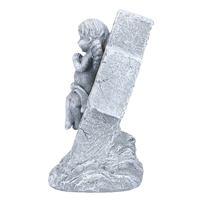 Angel Statue Hollow Design Cute Appearance Environmentally Friendly Resin Light