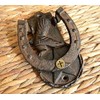 Cross Horseshoe Cast Iron Door Knocker, Lucky Star Unique Housewarming