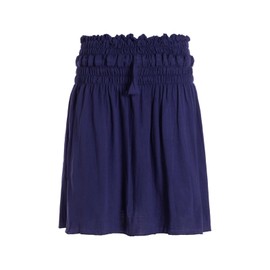 Vishes Short basic women's skirt, one size fits all, 34-46, handmade from 100% cotton, skirt with stretch waistband, ideal for warm and cold months, sustainable alternative clothing, darkblue