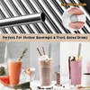 NiHome Extra Wide Reusable Stainless Steel Drinking Straws, Pack of
