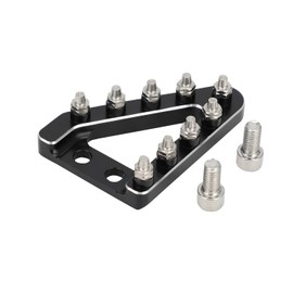 Motorcycle Rear Wheel Brake Pedal Step Plate CNC Aluminum for All 125-530cc Motorcycles from 2004-2010 Attach the Kick Plate with 2 Screws - Black
