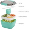 Zicojia Lunch Container to Go, 1500Ml Salad Bowls with 3